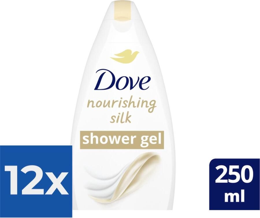 Dove Nourishing Silk Douchecrème 250 ml Voordeelverpakking 12 stuks