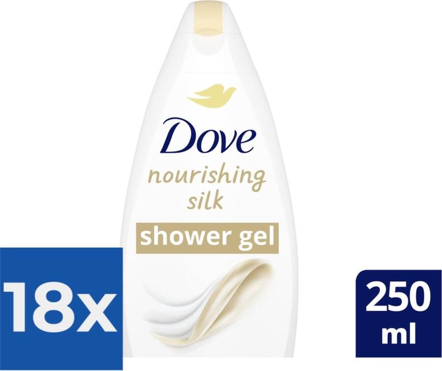 Dove Nourishing Silk Douchecrème 250 ml Voordeelverpakking 18 stuks