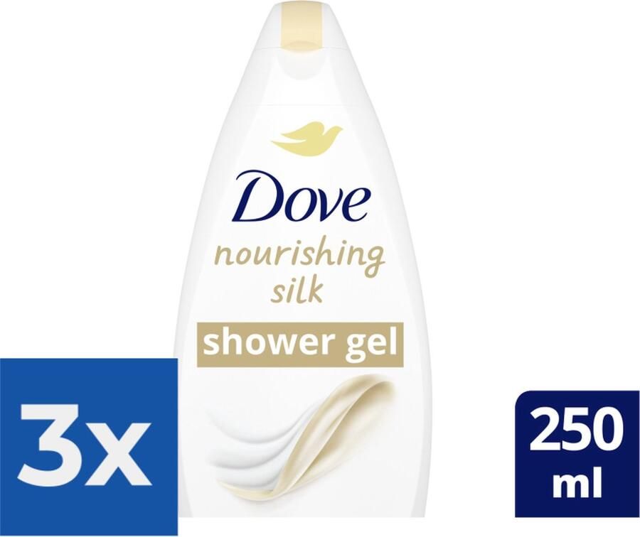 Dove Nourishing Silk Douchecrème 250 ml Voordeelverpakking 3 stuks