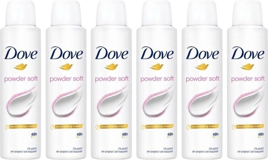 Dove Powder Soft Deo Spray 6 x 150 ml