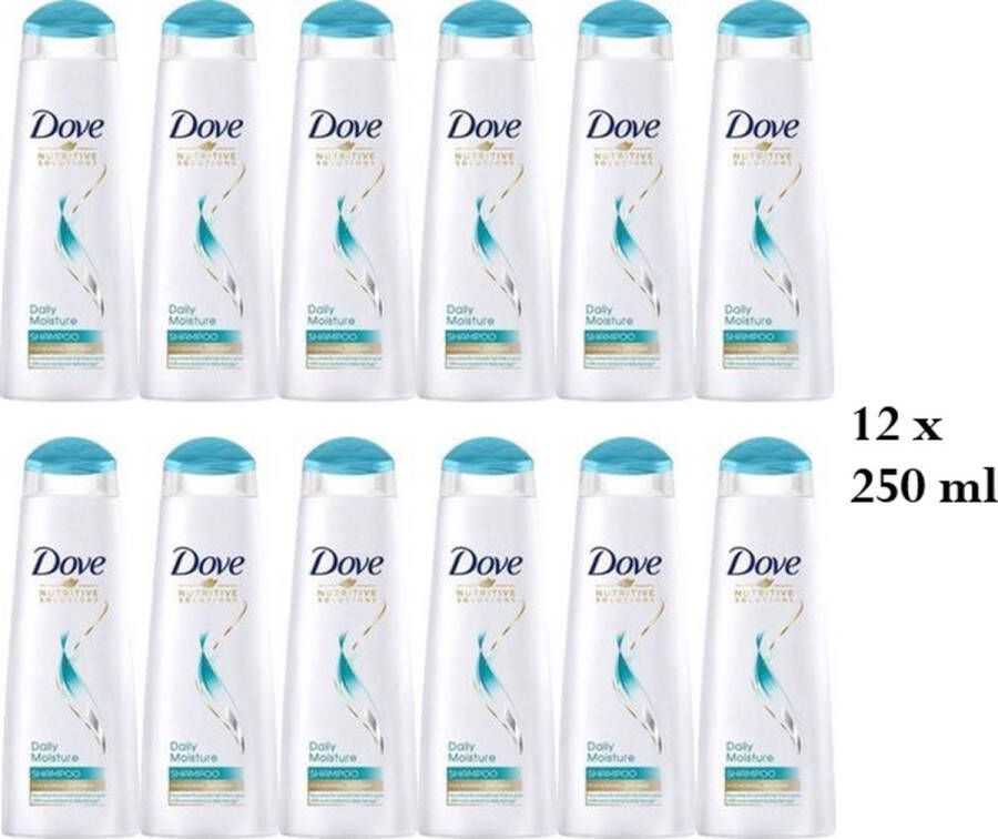 Dove. Dove Shampoo Daily Moisture 12 x 250 ml Voordeelpakket Jumbopakket