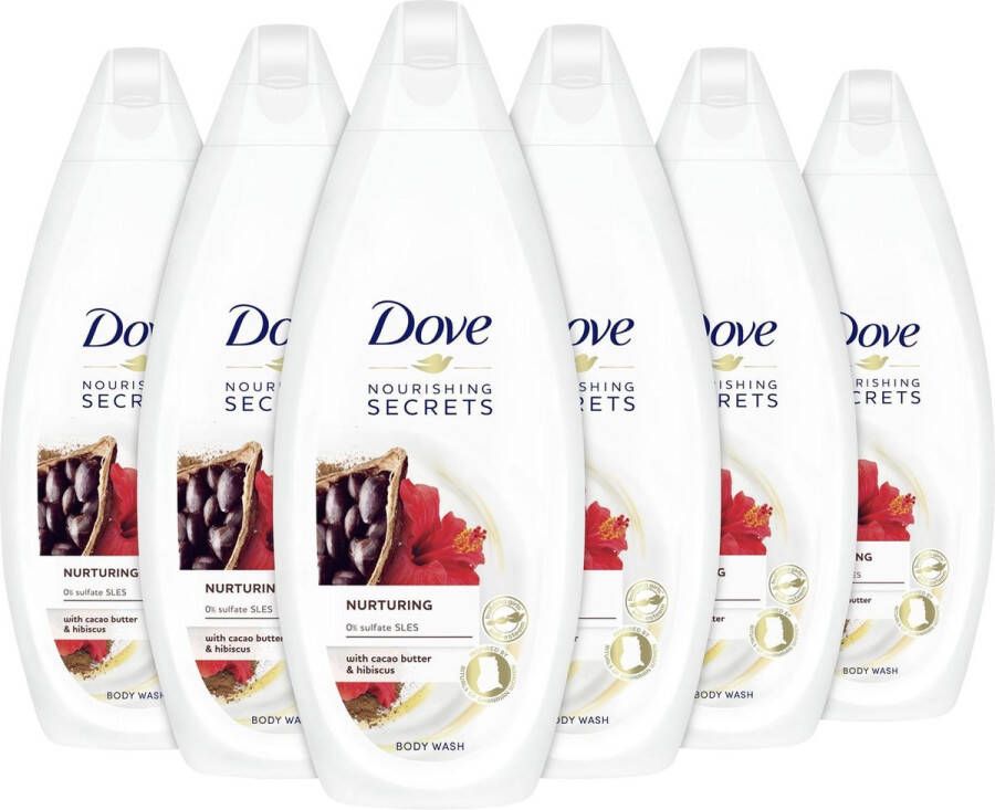 Dove Dual Nurturing Oil Douchegel Vrouw 6 x 225 ml Voordeelverpakking