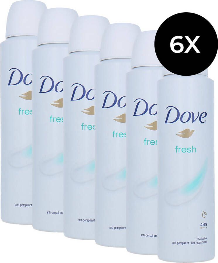 Dove Fresh Deodorant Spray 6 x 150 ml