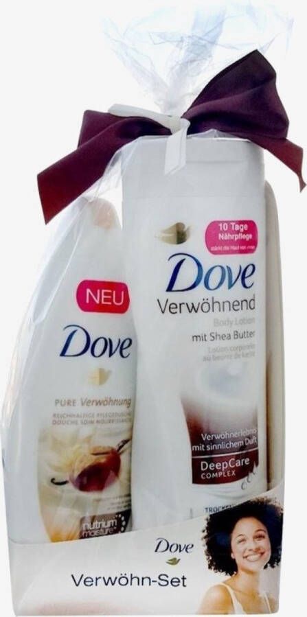 Dove Geschenkset Shea Butter Body Lotion + Nutrium Moisture