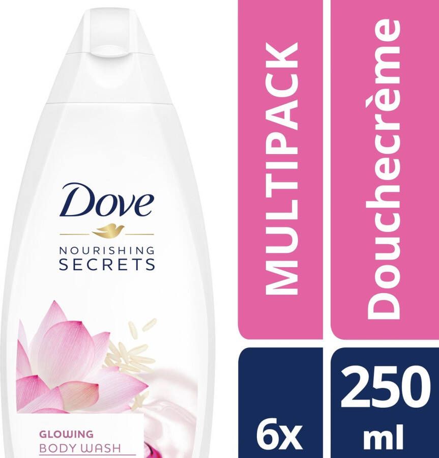 Dove Glowing Douchegel 6 x 250ml Voordeelverpakking