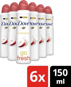 Dove Go Fresh Apple & White Tea Anti-Transpirant Deodorant Spray 6 x 150 ml Voordeelverpakking