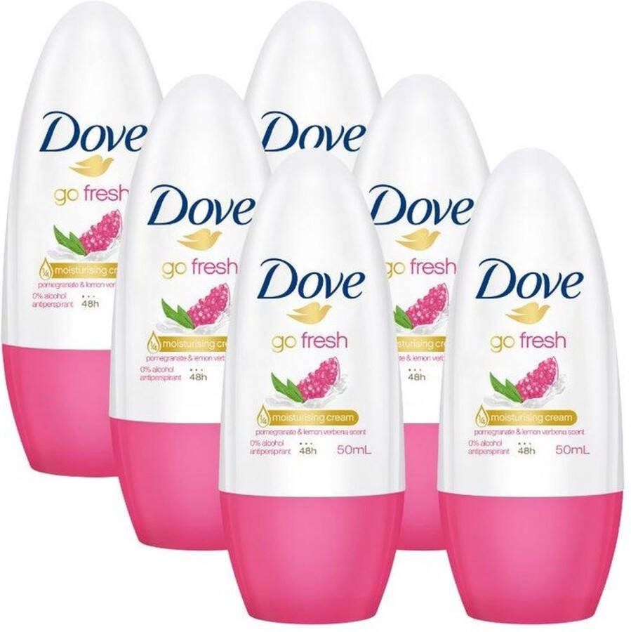 Dove Go Fresh Deo Roller Pomegranate 6 x 50 ml