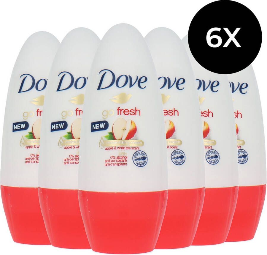 Dove Go Fresh Deodorant Apple & White Tea Scent (6 stuks)