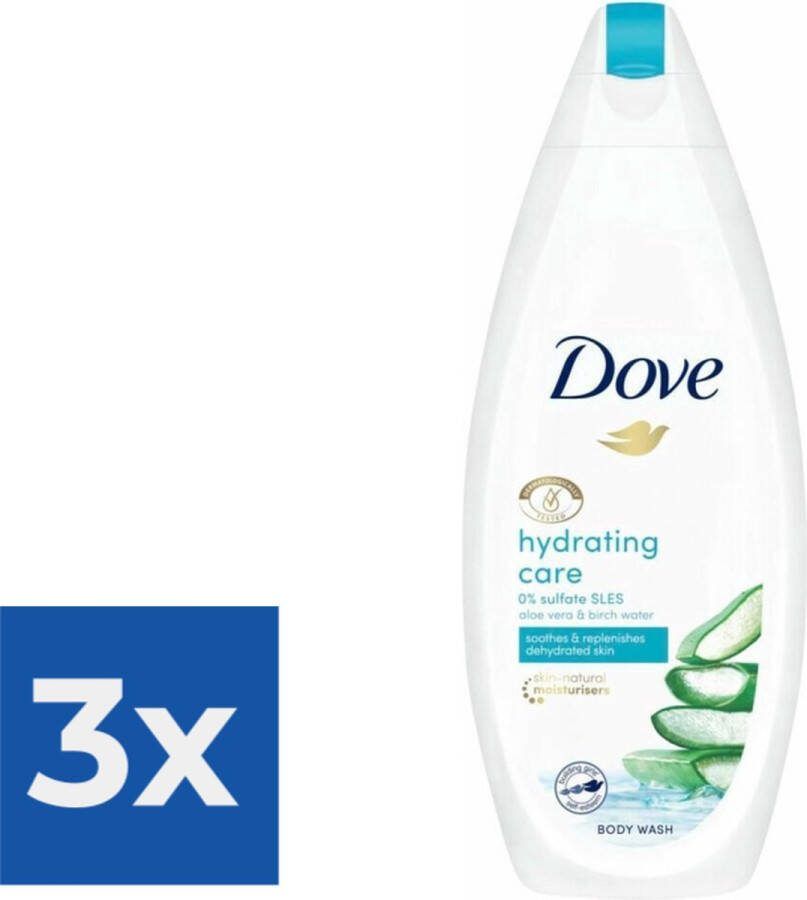 Dove Hydrating Care Douchegel 225 ml Voordeelverpakking 3 stuks