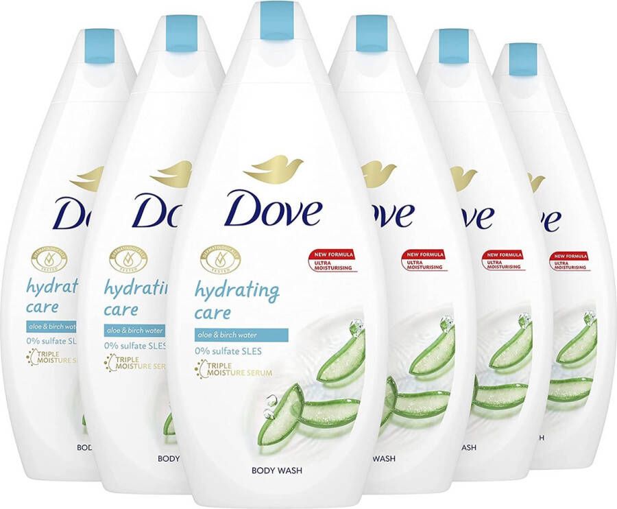 Dove Hydrating Care Douchegel voor de droge huid 6 x 450 ml