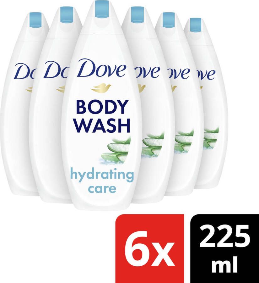 Dove Hydrating Care Nourishing Douchecrème 6 x 225 ml Voordeelverpakking