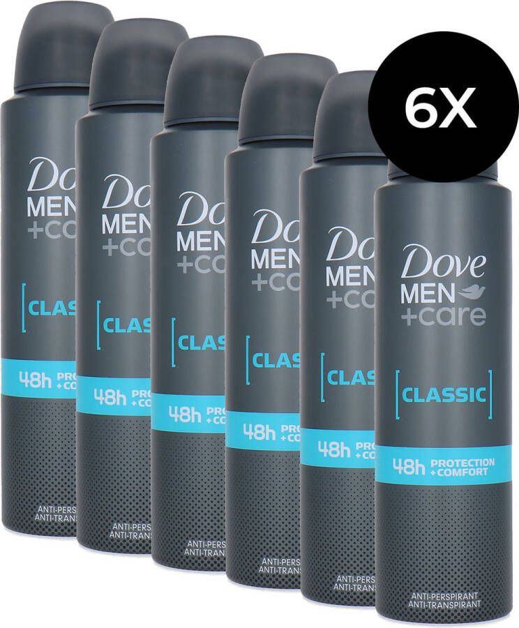 Dove Men + Care Classic Deodorant Spray 6 x 150 ml