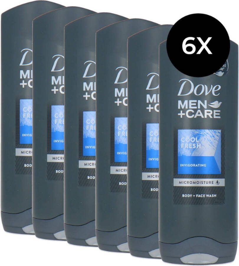 Dove Men + Care Cool Fresh Body + Face Wash 6 x 250 ml