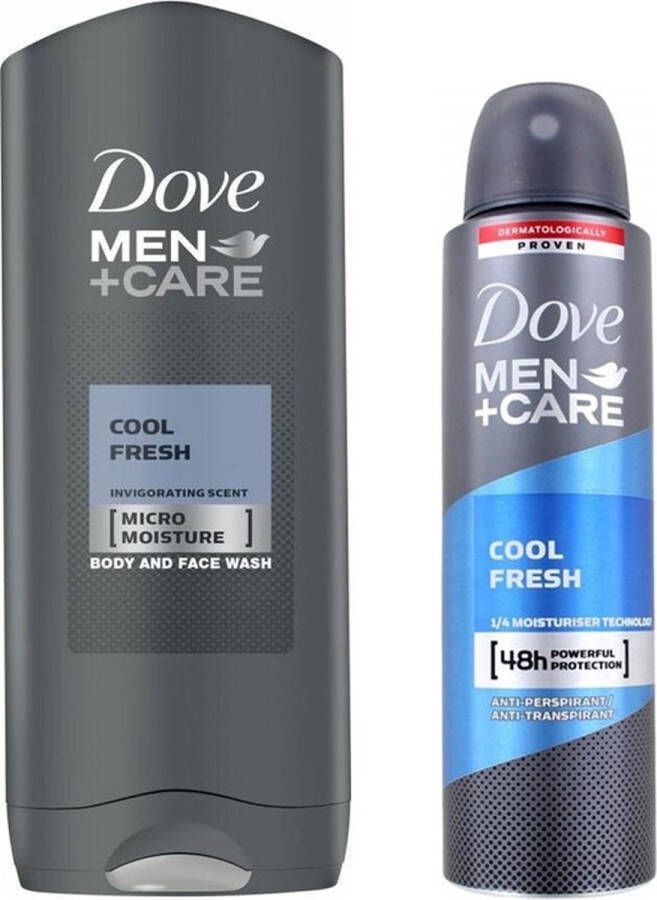 Dove Men + Care Cool Fresh SET Douchegel + Deo Spray 1 + 1