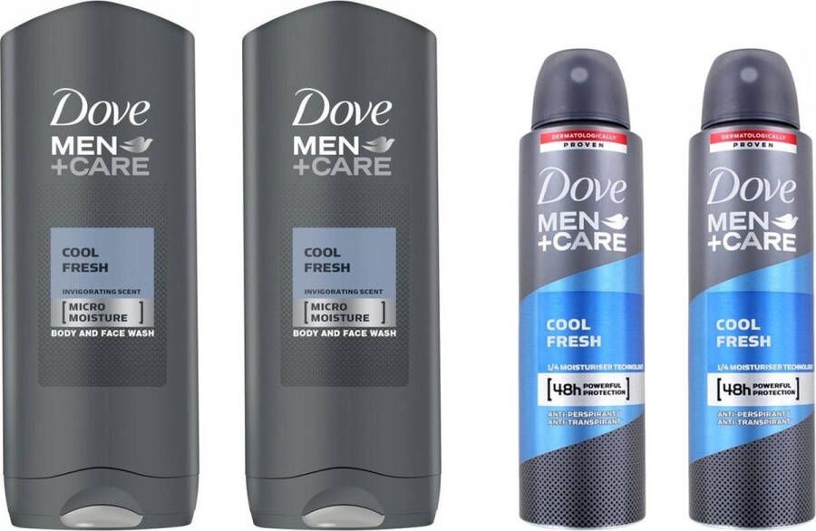 Dove Men + Care Cool Fresh SET Douchegel + Deo Spray 2 + 2