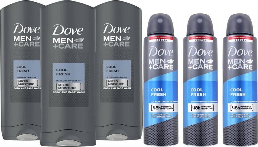 Dove Men + Care Cool Fresh SET Douchegel + Deo Spray 3 + 3