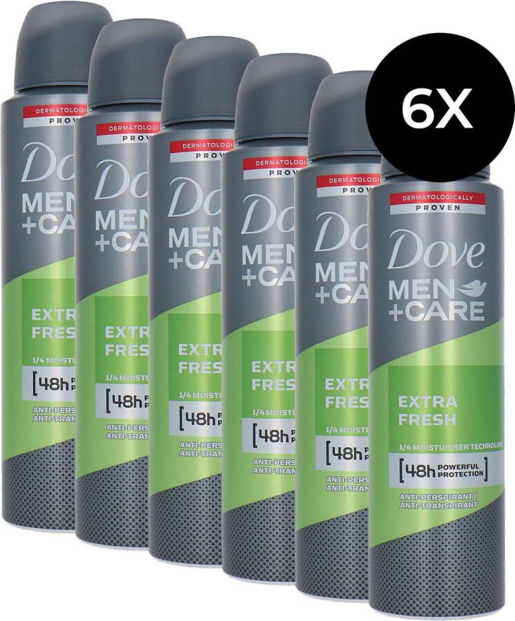 Dove Men + Care Extra Fresh Deodorant Spray 150 ml (set van 6)