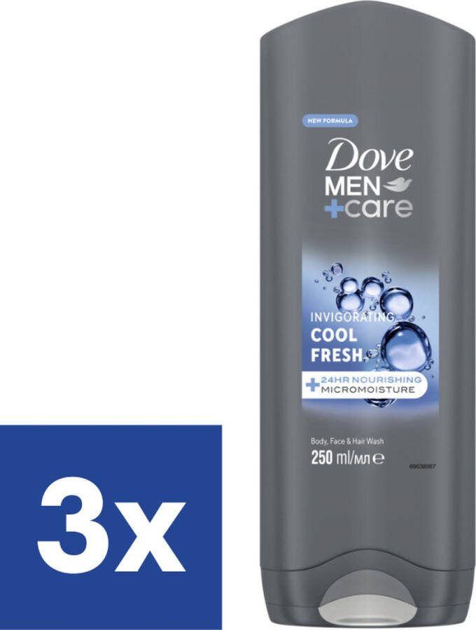Dove Men Douchegel Cool Fresh 3 x 250 ml