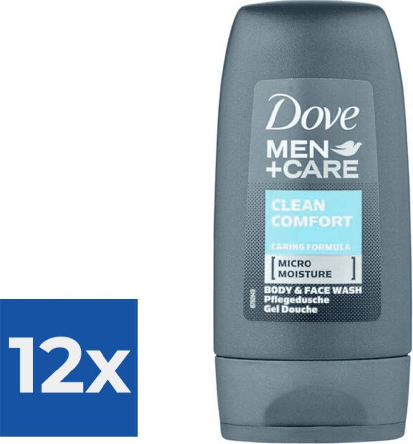 Dove Men Mini Douchegel Clean Comfort 50 ML Voordeelverpakking 12 stuks