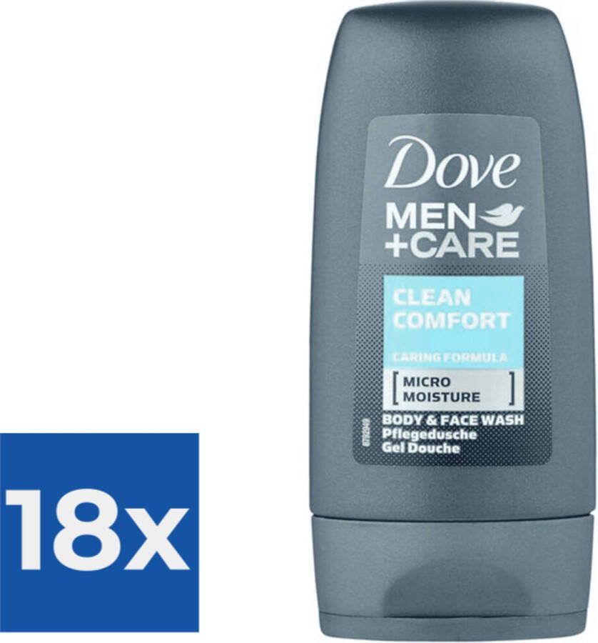 Dove Men Mini Douchegel Clean Comfort 50 ML Voordeelverpakking 18 stuks