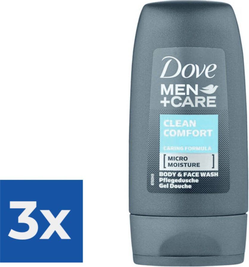 Dove Men Mini Douchegel Clean Comfort 50 ML Voordeelverpakking 3 stuks