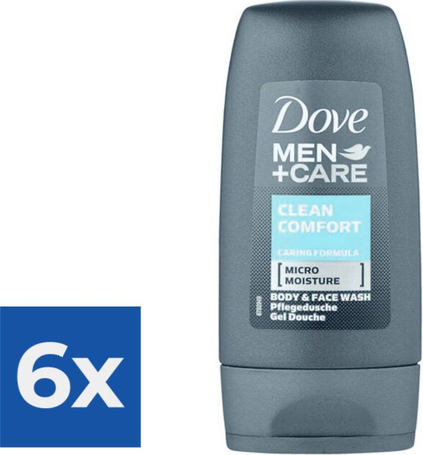 Dove Men Mini Douchegel Clean Comfort 50 ML Voordeelverpakking 6 stuks