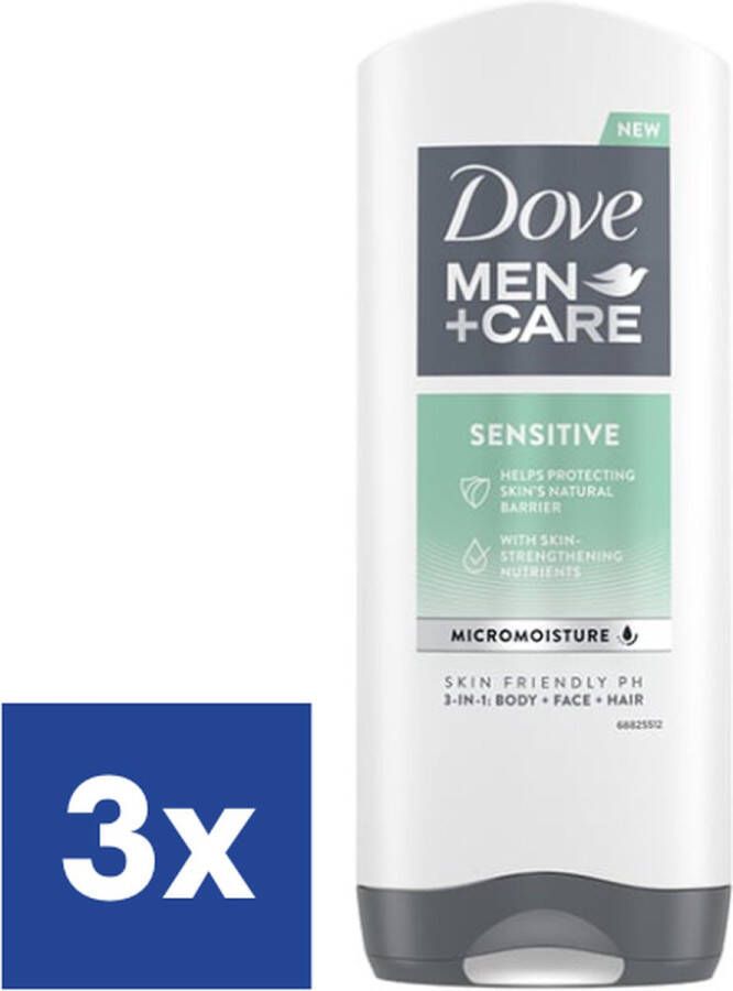 Dove Men Sensitive 3 in 1 Douchegel 3 x 400 ml