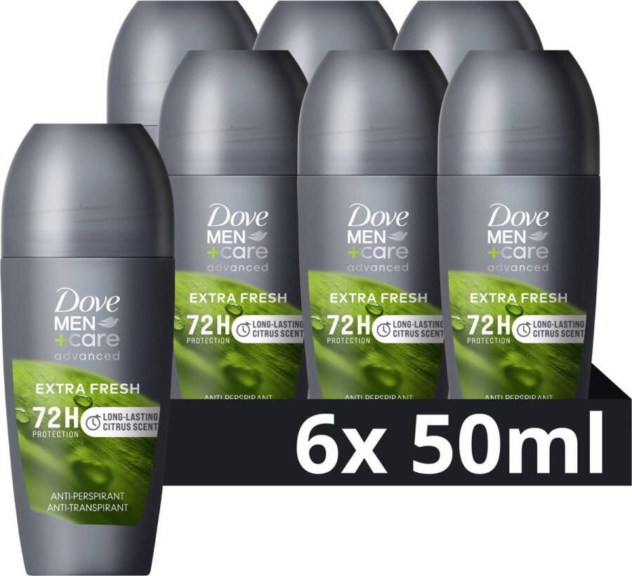 Dove Men+Care Advanced Extra Fresh Anti-Transpirant deodorant roller 6 x 50 ml Voordeelverpakking