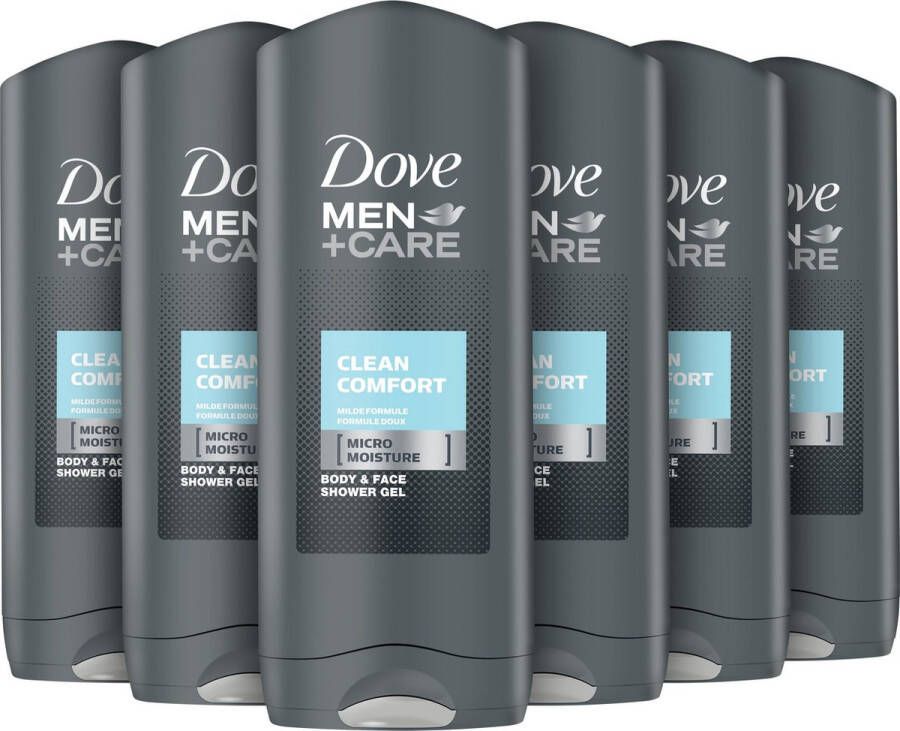 Dove Men+Care Clean Comfort Douchegel 6 x 400 ml Voordeelverpakking