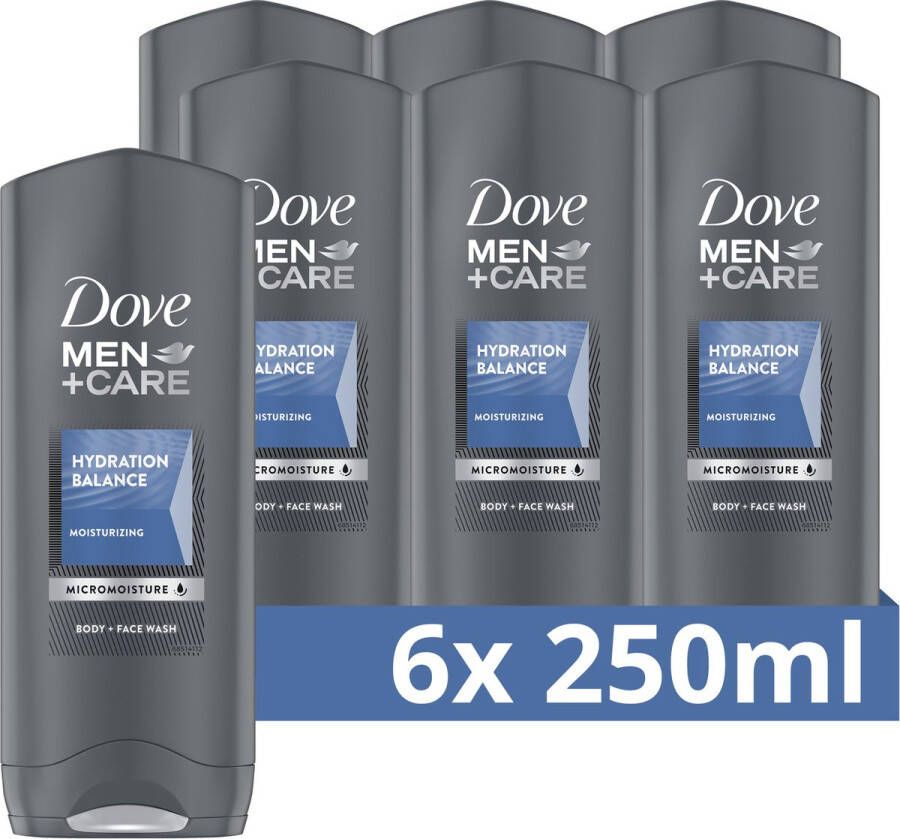 Dove Men+Care Dove Men Hydration Balance Douchegel 6 x 250 ml Voordeelverpakking