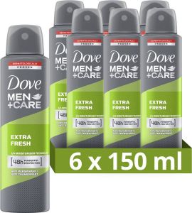 Dove Men+Care Extra Fresh Anti-Transpirant Deodorant Spray 6 x 150 ml Voordeelverpakking