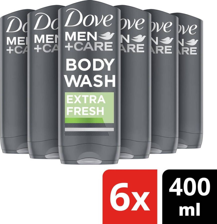 Dove Men+Care Extra Fresh Douchegel 6x 400ml Voordeelverpakking Copy