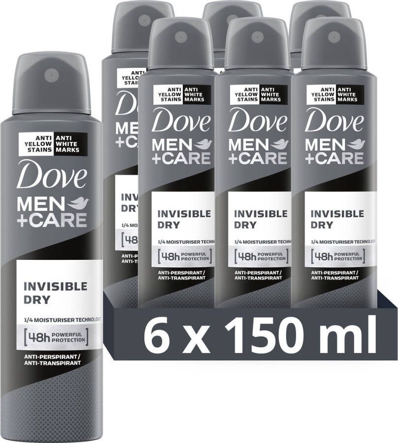 Dove Men+Care Invisible Dry Deodorant 6 x 150ml
