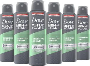 Dove Men+Care Sensitive Shield Anti-Transpirant Deodorant Spray 6 x 150 ml Voordeelverpakking