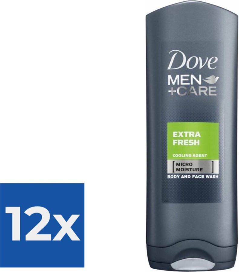 Dove Men+Care Shower Extra Fresh 250 ml Douchegel Voordeelverpakking 12 stuks