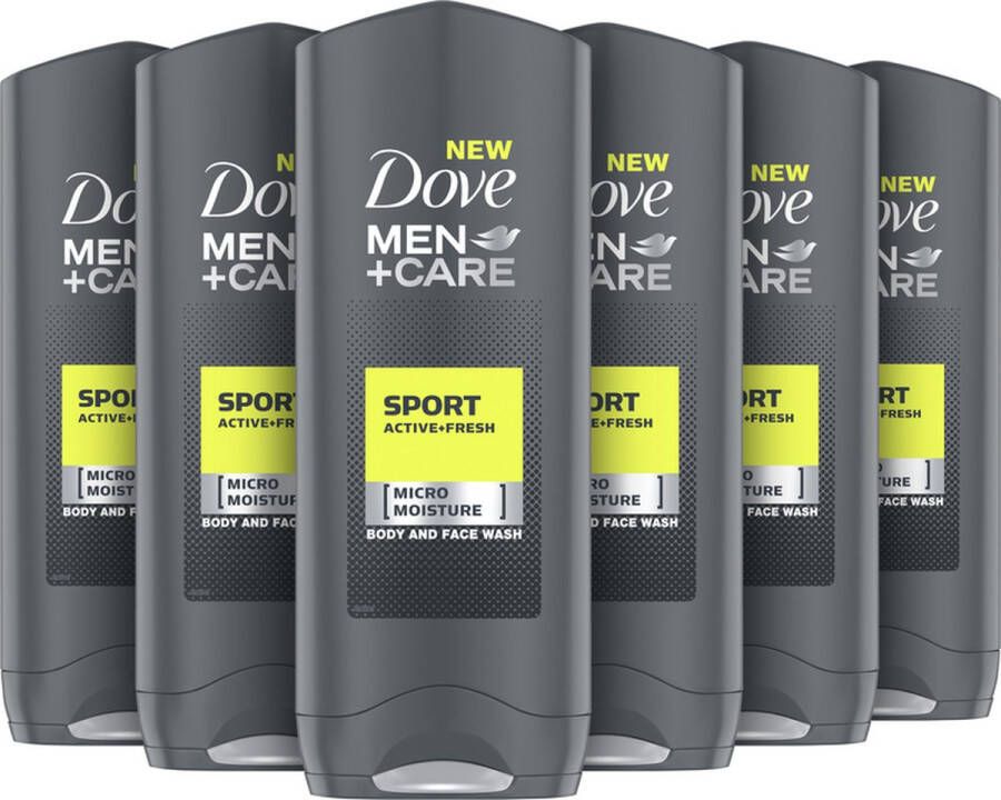 Dove Sport Care Active+Fresh 3-in-1 douchegel 6 x 250 ml voordeelverpakking
