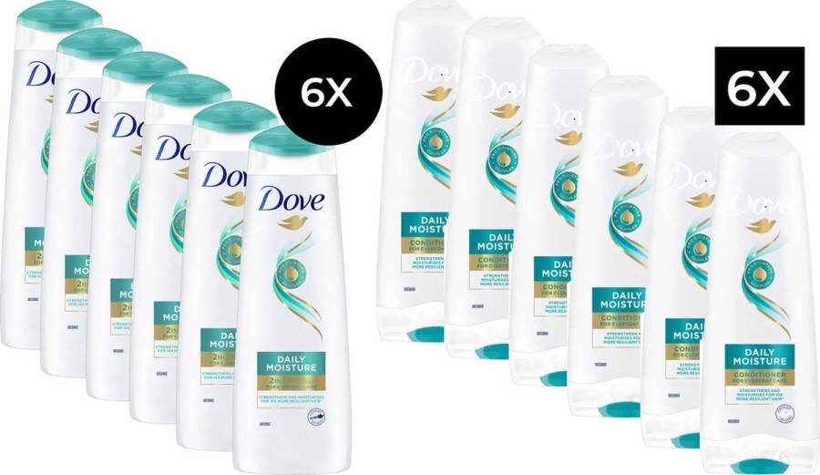 Dove Mix Pak Daily Moisture Shampoo 6 x 250 ml & Conditioner 6 x 200 ml
