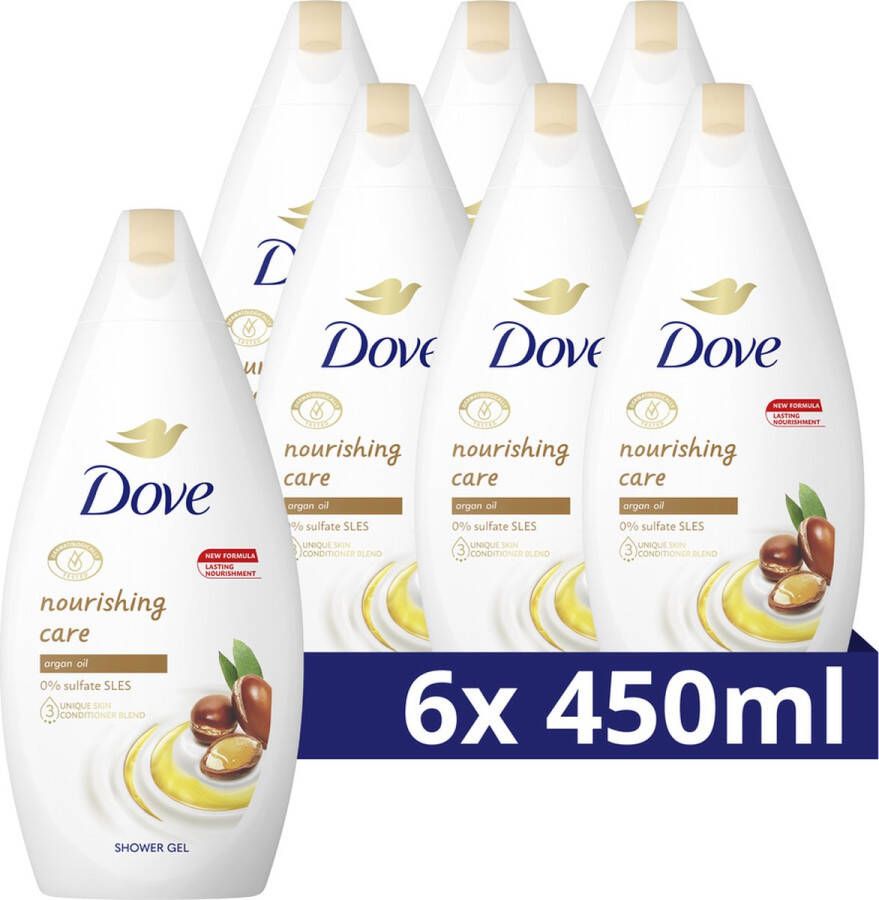 Dove Nourishing Care & Oil Douchecrème 6 x 500 ml Voordeelverpakking