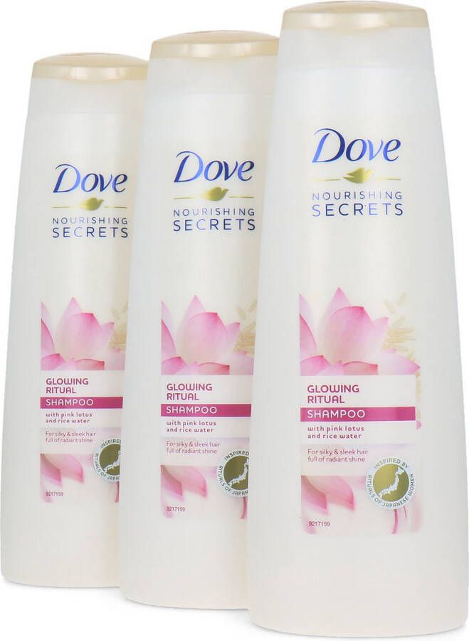 Dove Nourishing Secrets Glowing Ritual Shampoo 3 x 250 ml