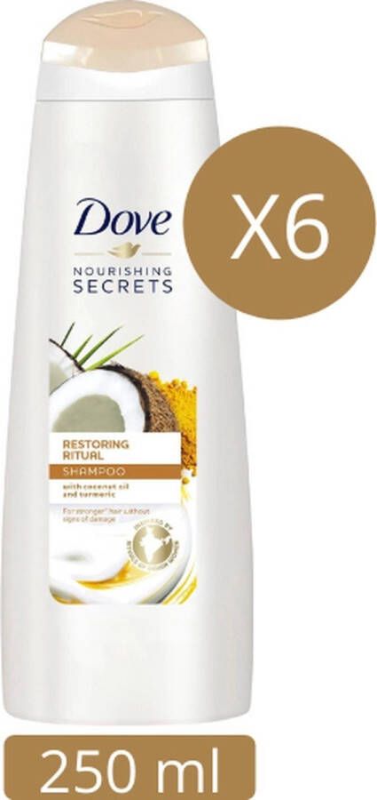 Dove Nourishing Secrets Restoring 6 x 250 ml Shampoo