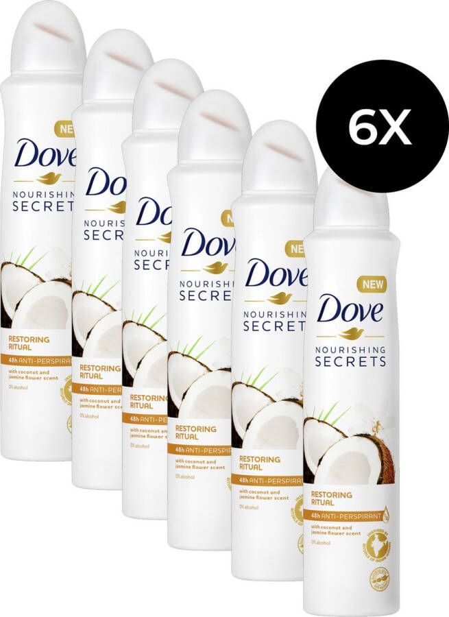 Dove Nourishing Secrets Restoring Ritual Deodorant Spray 6 x 250 ml