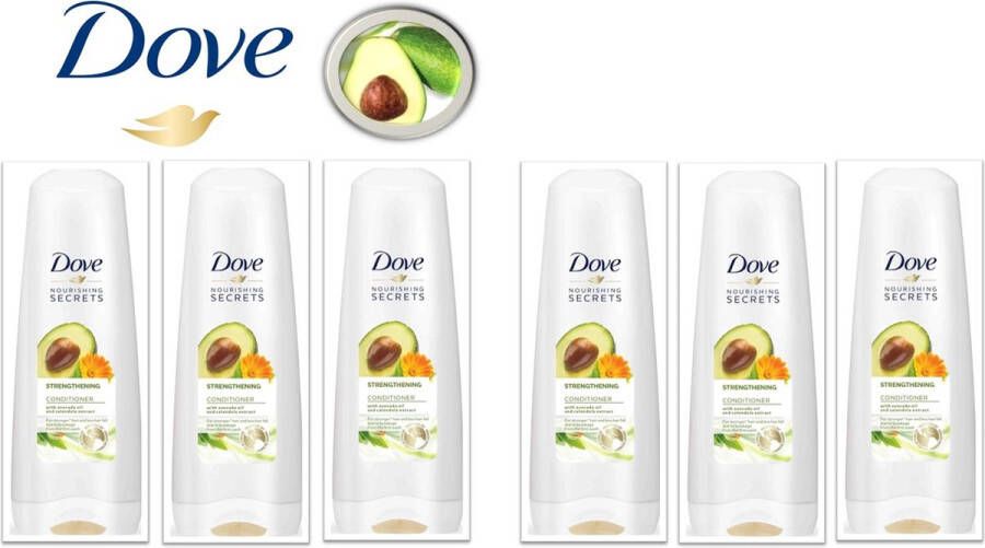 Dove Nourishing Secrets Strengthening Conditioner 6 x 200 ml Voordeelverpakking