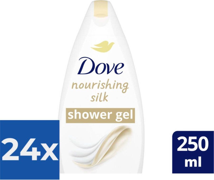 Dove Nourishing Silk Douchecrème 250 ml Voordeelverpakking 24 stuks