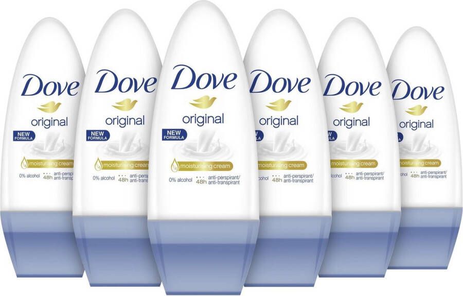 Dove Original Deodorant Roller 6 x 50 ml Voordeelverpakking