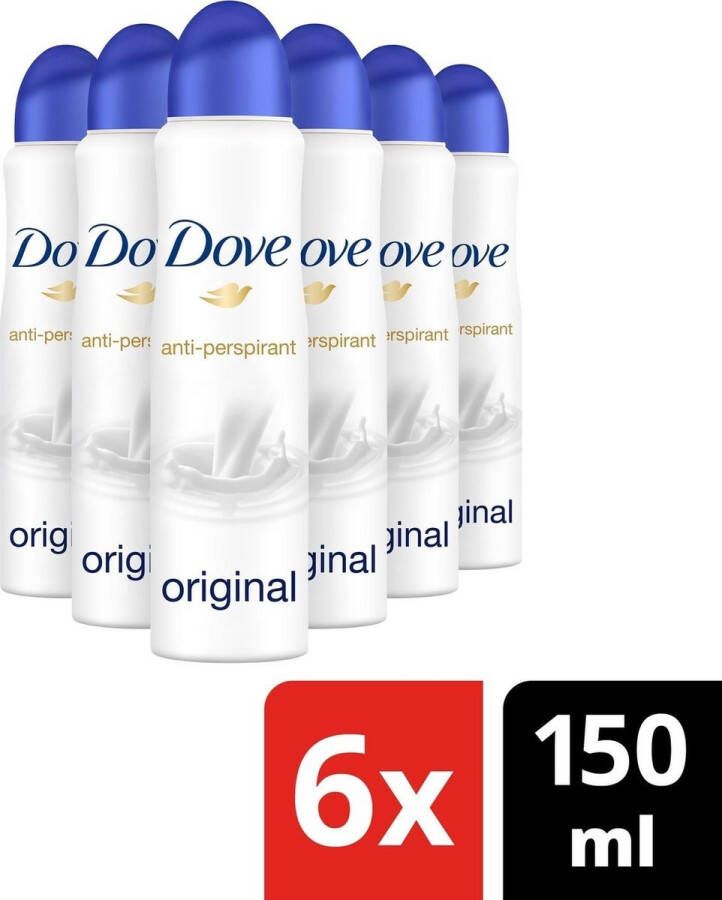 Dove Original Women 6 x 150 ml Deodorant Spray Voordeelverpakking