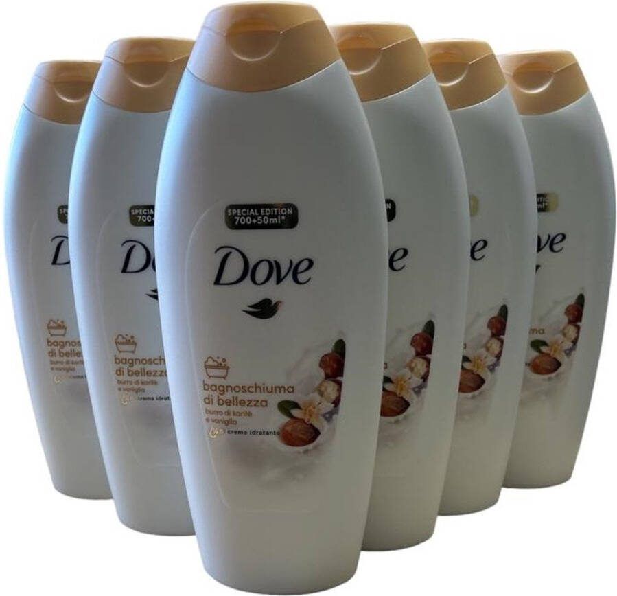Dove Pampering Shea Douchegel Voordeelverpakking 6X 750ml