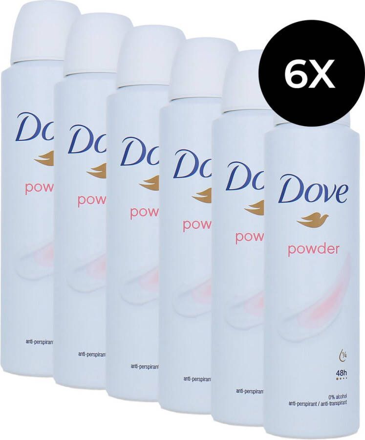 Dove Powder Deodorant Spray 6 x 150 ml