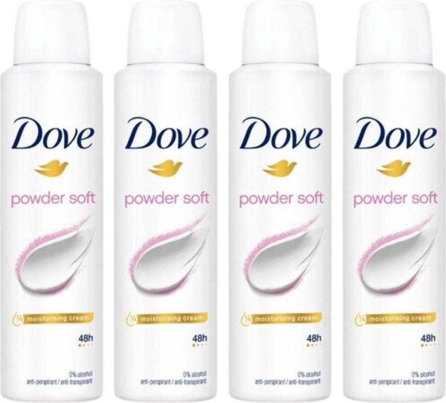 Dove Powder Soft Deo Spray 4 x 150 ml