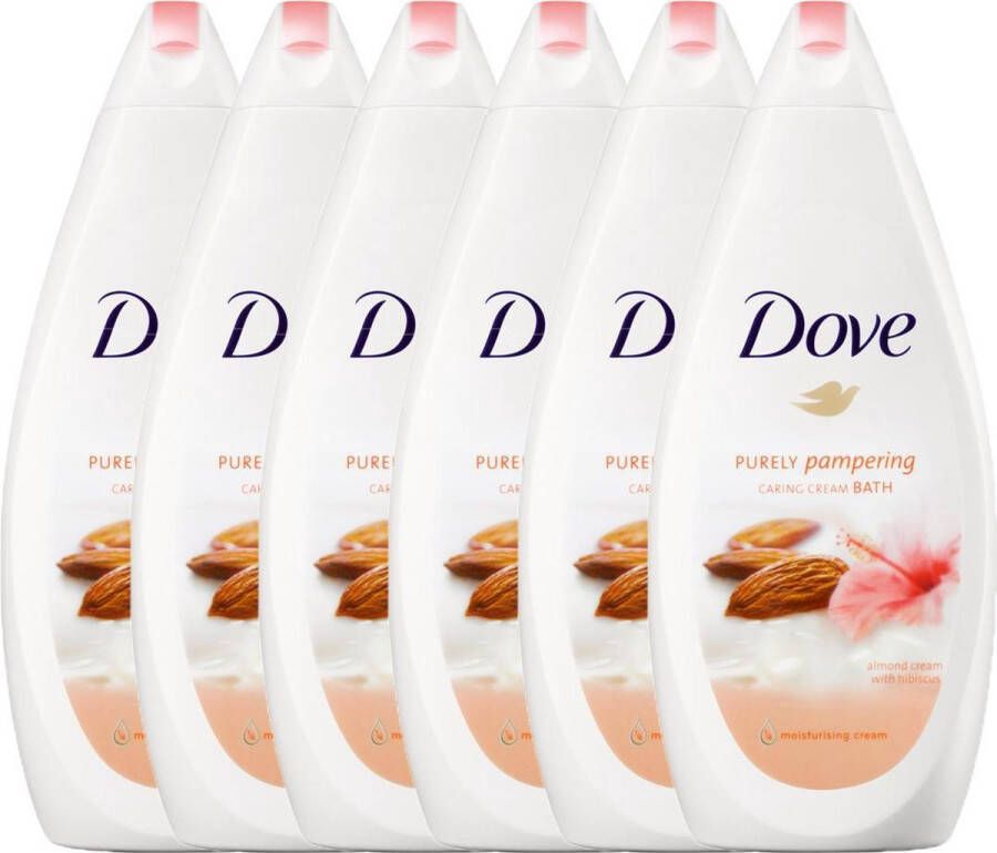 Dove Purely Pampering Amandel Badcreme 6 x 750 ml Voordeelverpakking