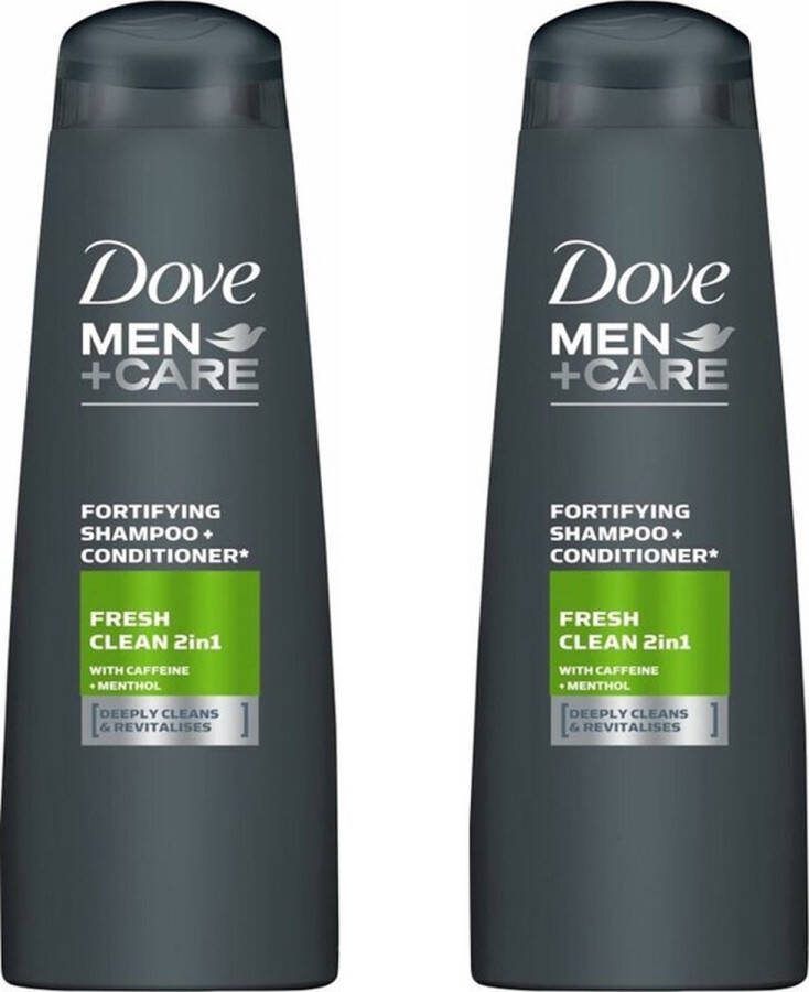 Dove Shampoo 2 in 1 Men+Care Fresh Clean 2 x 250 ml